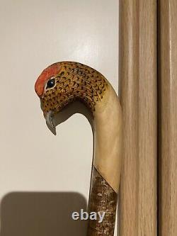 Ian James Hand Carved Grouse Walking Stick