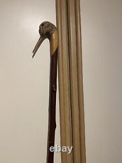 Ian James Hand Carved Woodcock Walking Stick