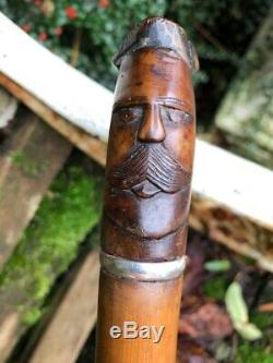 Interesting Antique Russian Cossak carved walking stick
