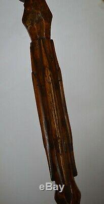 Interesting Old TRIBAL carved walking stick staff oceanic African Tribal