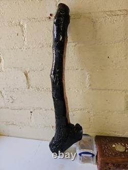 Irish Shillelagh Vintage Carved 1950s Genuine Irish Hawthorne Stick 19 Inch