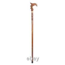 Island eagle Carved Wood Canes Wood working Handle Walking Stick