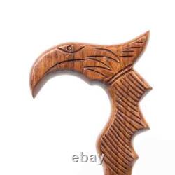 Island eagle Carved Wood Canes Wood working Handle Walking Stick