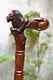 Lion Wooden Carved Walking Stick Cane Elegant Hand Carved Wooden Cane