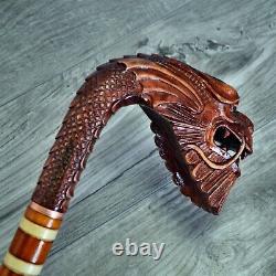 Lot Of Unique Handmade Woodcarving Carved Crafted Walking Stick Cane