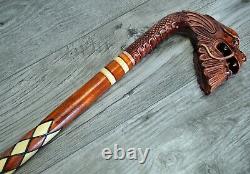 Lot Of Unique Handmade Woodcarving Carved Crafted Walking Stick Cane