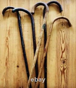 Lot of 5 Antique Carved Wood Walking Stick Canes 1 With Plaque 1933 Chicago