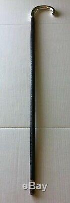 Magnificent Sterling Silver Cane / Walking Stick With Carved Shaft Ebony