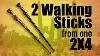 Make A Couple Of Fun And Simple Walking Sticks From One 2x4