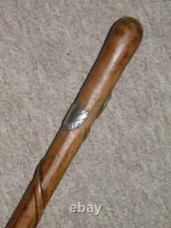 Military Walking Stick/Drill Cane'Royal Artillery' Hand-Carved Snake Shaft
