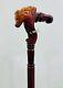 Nautical Collectable Stylish Brown Handel Walking Stick Carved Wooden Stick