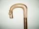 New Hand Made Carved Horn Thistle Design Handle Shepherds Crook Walking Stick 12