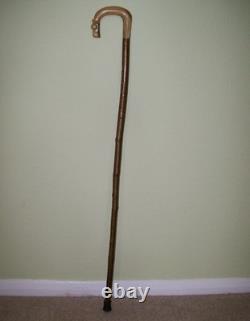 New Hand Made Carved Horn Thistle Design Handle Shepherds Crook Walking Stick 12