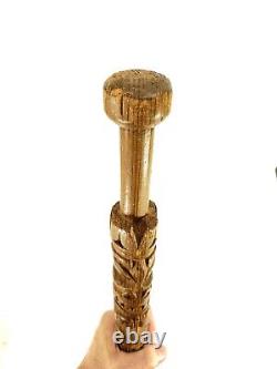 Northwest Coast Native American Indian Totem Hand Carved Wood Walking Stick