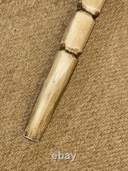 Novelty Hand-Carved Skull Walking Stick 158cm Signed Punk Band Screaming Dead