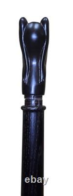 Nymph Hand Carved Wooden Walking Stick Cane Naked Woman Handle