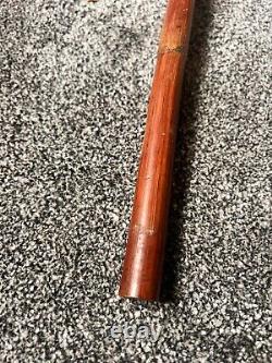 Old Antique Vintage Japanese Walking Stick Cane Carved Monkey Bamboo Netsuke