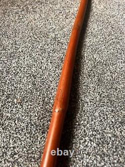 Old Antique Vintage Japanese Walking Stick Cane Carved Monkey Bamboo Netsuke