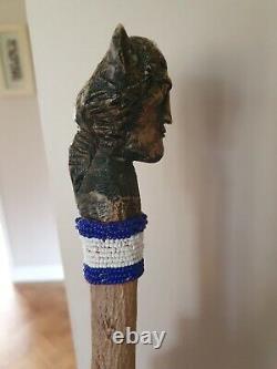 One of a kind hand carved walking sticks