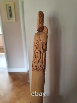One of a kind hand carved walking sticks