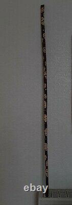 Ooak Hazel walking stick with pyrography skulls. Sugar skulls. Candy skull