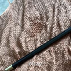 Oriental Carved Bovine Dragon serpant Topper Walking Stick Hardwood Compass 90cm