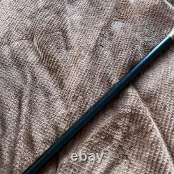 Oriental Carved Bovine Dragon serpant Topper Walking Stick Hardwood Compass 90cm