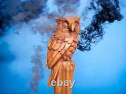 Owl Carved Handle Decorative Cane Handmade Wooden Owl Walking Sticks