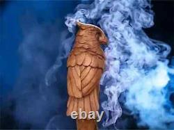 Owl Carved Handle Decorative Cane Handmade Wooden Owl Walking Sticks