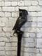 Owl Carving 140cm Tribal African Walking Stick Staff Cane Hand Carved Dark Wood