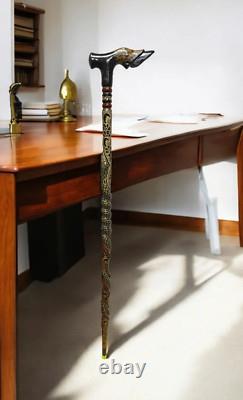 PERSONALIZED Hand Carved GOAT FOOT Wooden Walking Stick Cane, Stick, Rod