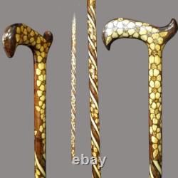 Personalize Handmade Carving Wooden walking stick, Walking Stick Wooden Cane