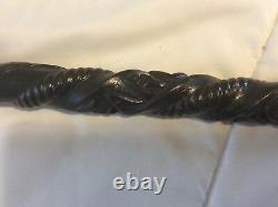 Presentation Walking Stick Cane Carved Earl C. Michener Attorney Congress Adrian