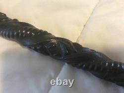 Presentation Walking Stick Cane Carved Earl C. Michener Attorney Congress Adrian