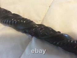 Presentation Walking Stick Cane Carved Earl C. Michener Attorney Congress Adrian