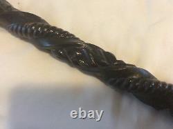 Presentation Walking Stick Cane Carved Earl C. Michener Attorney Congress Adrian