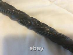 Presentation Walking Stick Cane Carved Earl C. Michener Attorney Congress Adrian