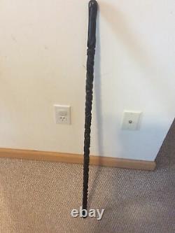 Presentation Walking Stick Cane Carved Earl C. Michener Attorney Congress Adrian