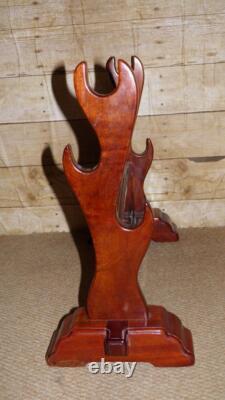 Qing Dynasty Oriental Walking Stick Stand 3 Hand Carved Bamboo Walking Sticks