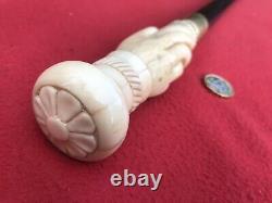 Quality Edwardian Vintage/Antique Carved Hand Handled Walking Stick Cane 37