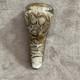RUSTIC VINTAGE Buck & Doe Carved Cane/Walking Stick Handle Antler & Resin