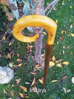 Rams Horn Carved Shepherds Crook / Walking Stick