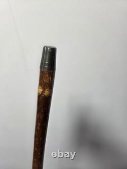 Rams Horn Shepherds Crook. Carved Ram Head, 46.5inch