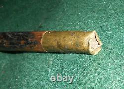 Rare 19th Century Folk Art Carved Burl Gentlemans Head Walking Stick Cane