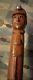 Rare Antique Folk Art Carved Miners head jewel tools Wooden Walking Stick Cane