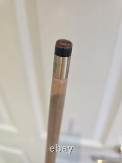 Rare Antique Gadget Walking Cane Hand Carved Hard Wood Concealed Snooker Cue