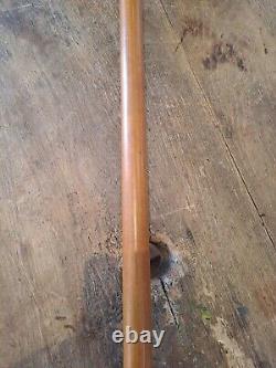 Rare Antique Walking Cane With Malacca Carved Pommel, Antique Walking Stick