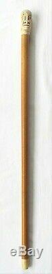 Rare Louis Vuitton Walking Stick with Carved Handle