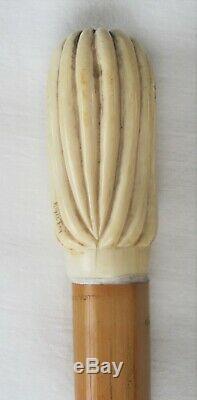 Rare Louis Vuitton Walking Stick with Carved Handle