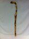 Rare & Unique 35 HARDWOOD ROOT CANE L H E Carved Antique Swagger Walking Stick